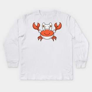 Crab as Cook with Cooking hat Kids Long Sleeve T-Shirt